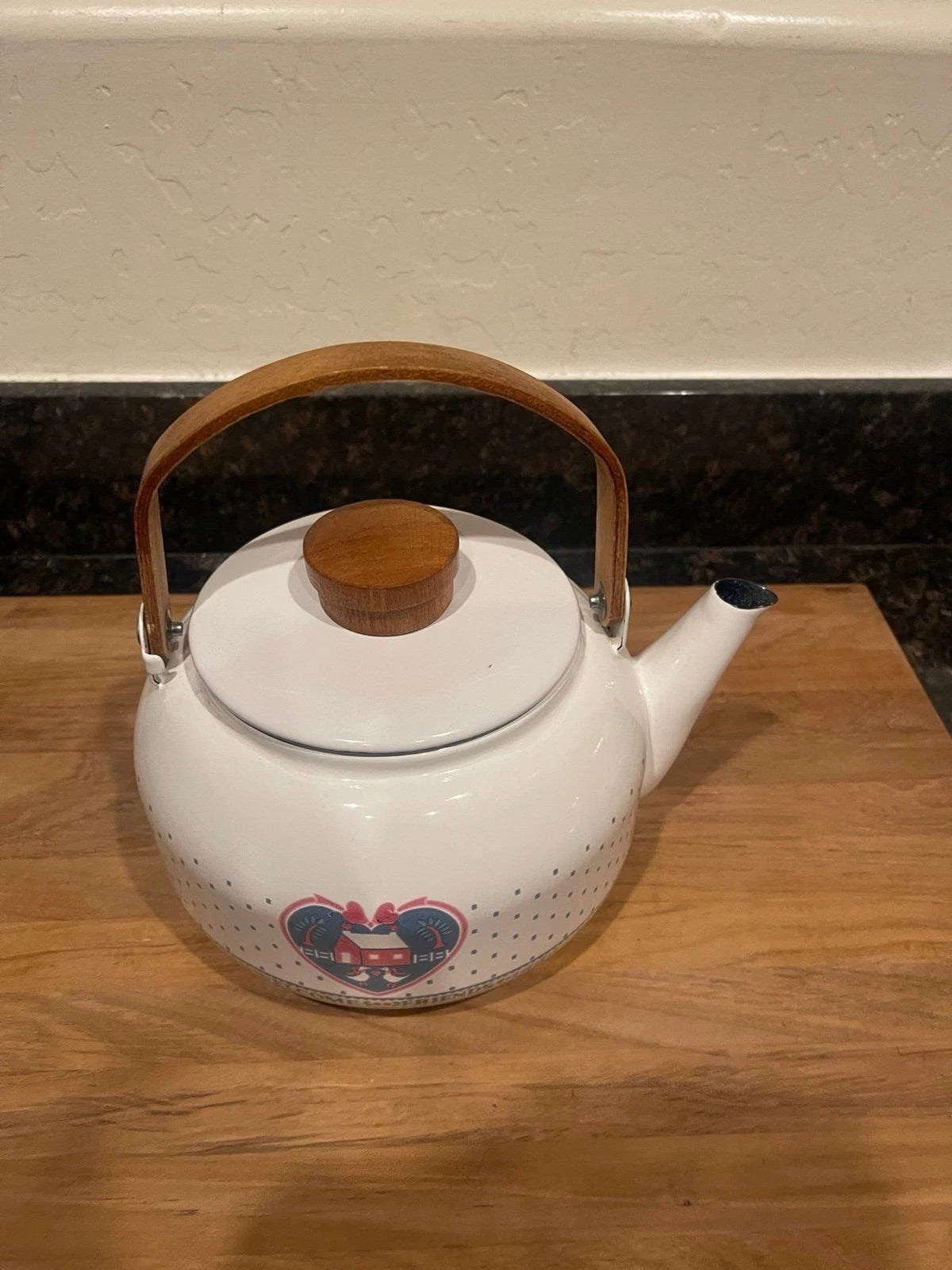 Baker Hart & Stuart Porcelain Enamelware kettle