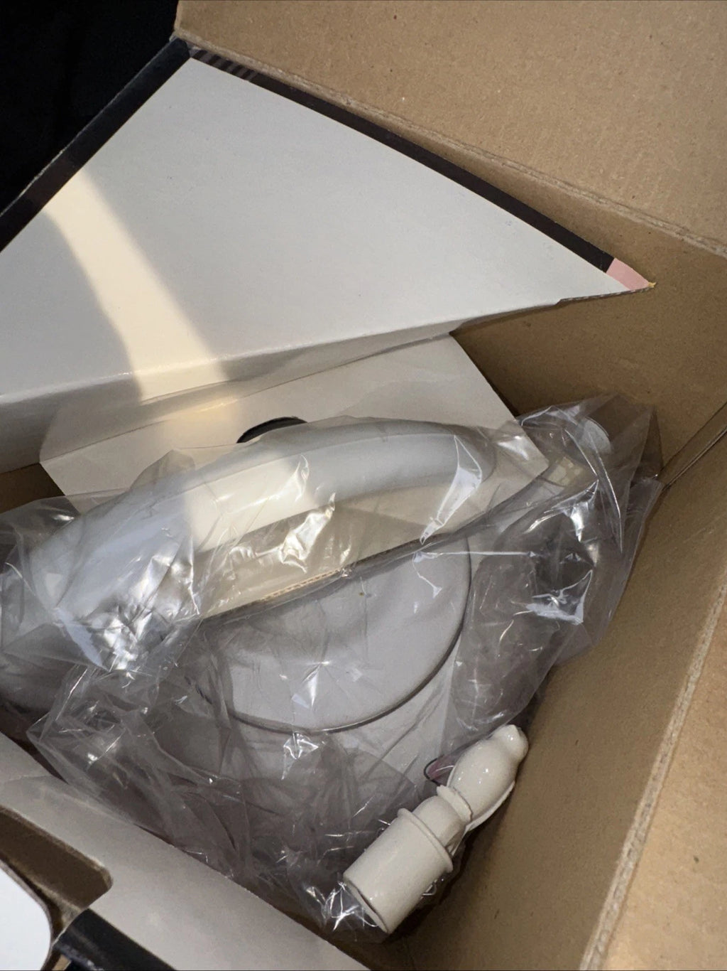 Vintage Kamenstein White Cat Whistling Tea Kettle Pot Enamel w/ Bird Whistle NIB