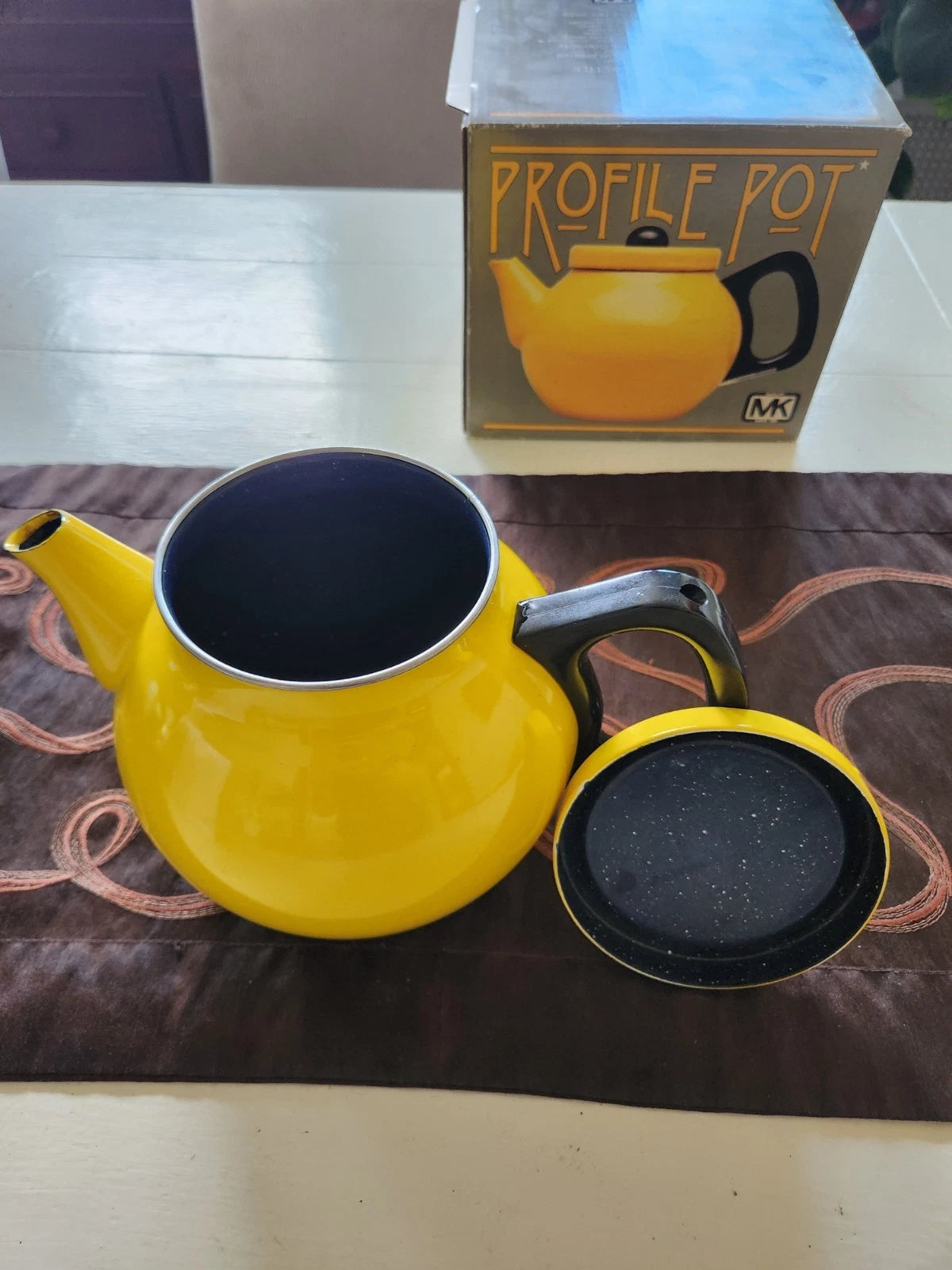 Vintage Yellow Tea Pot