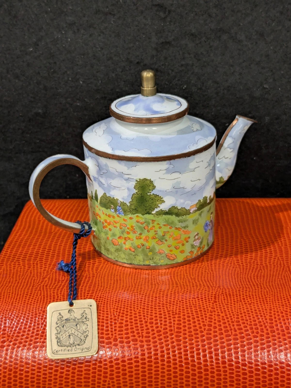 Charlotte D.Vita Mini Teapot Monet Poppies #R593 NIB