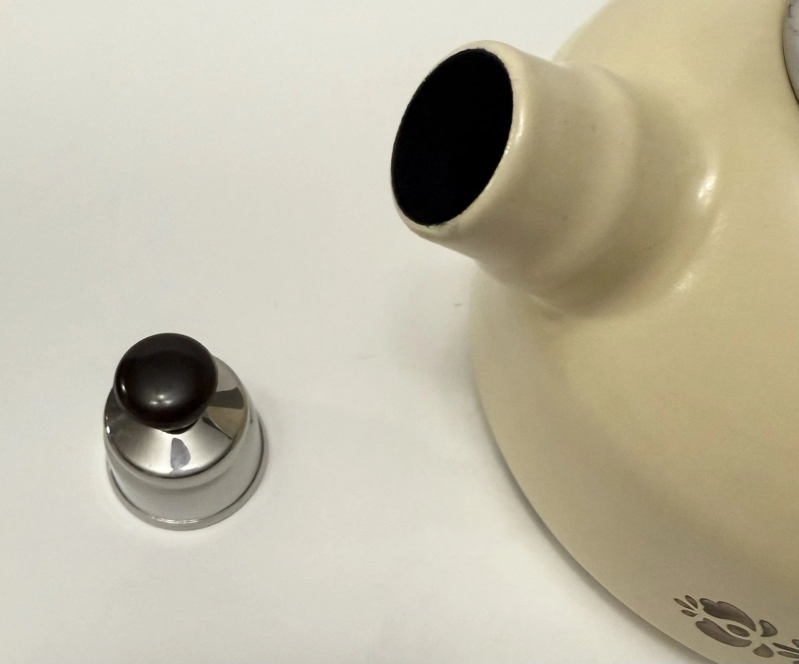 Vintage Pfaltzgraff Village Enamelware Whistling Tea Kettle MCM Tea Pot