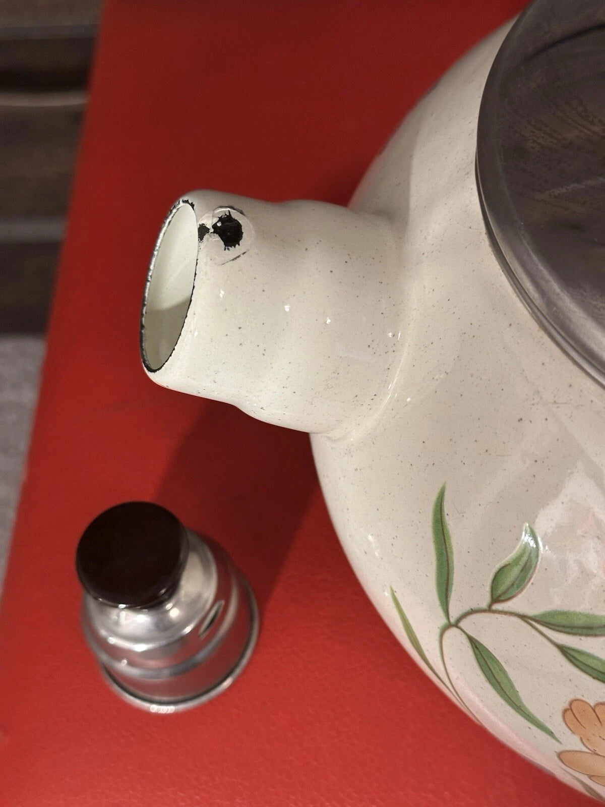 Vintage Large Teapot, Flowers,