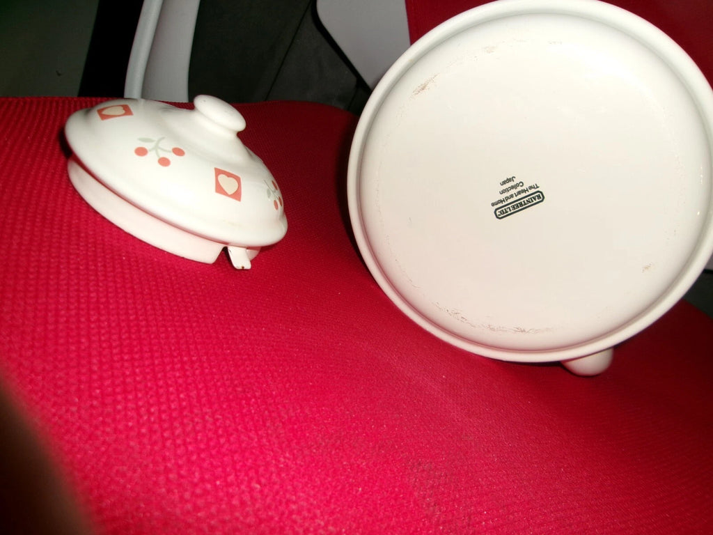 vintage enamel farm scene tea kettle by raintree ltd