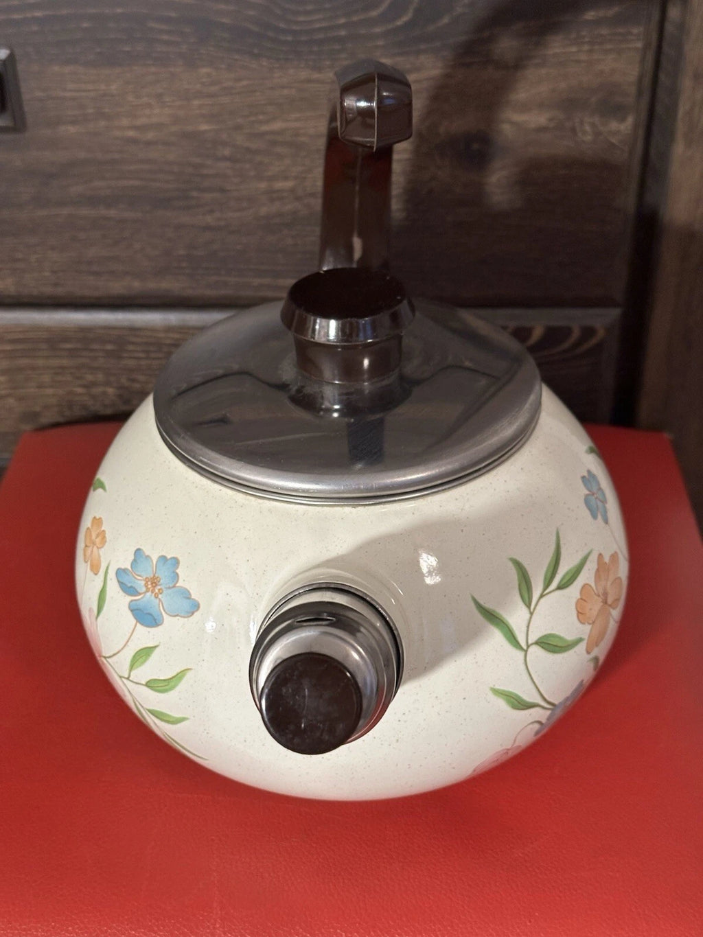 Vintage Large Teapot, Flowers,