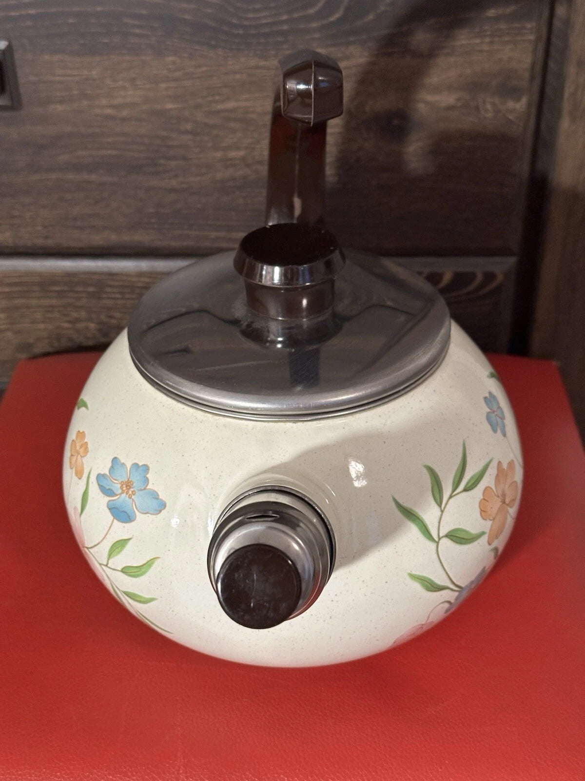 Vintage Large Teapot, Flowers,