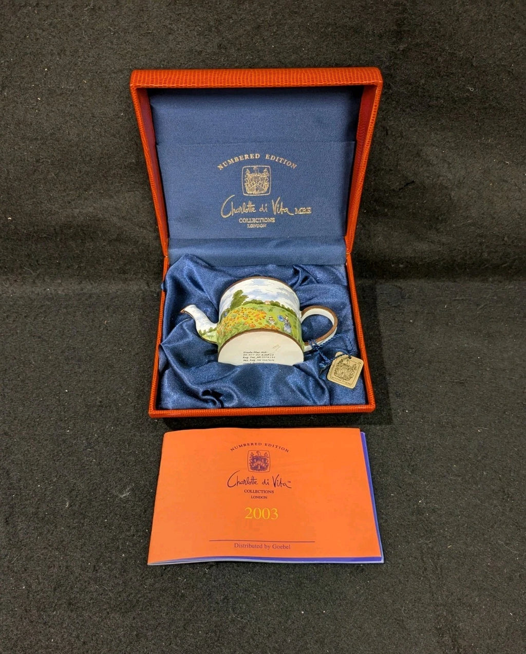 Charlotte D.Vita Mini Teapot Monet Poppies #R593 NIB