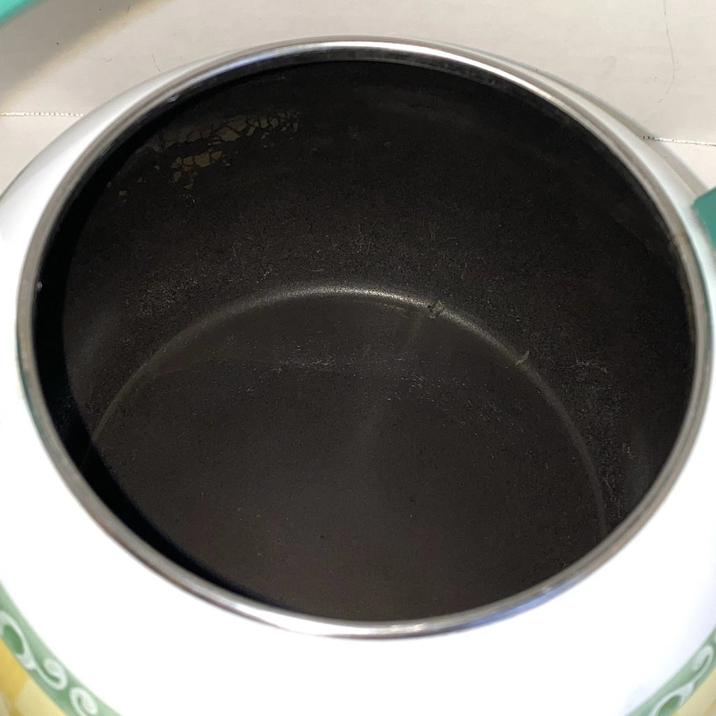 Vintage VILLEROY & BOCH - Metal & Enamel Whistler Tea Kettle "A Rose" ~ Roses