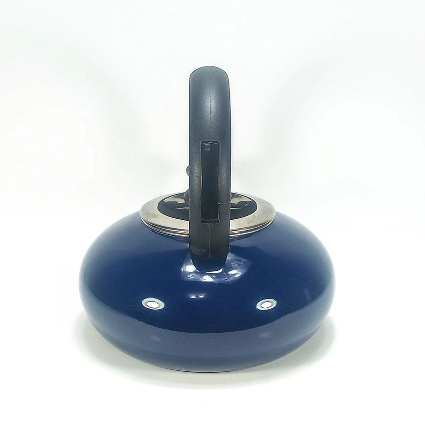 Copco Cobalt Blue Enamel Whistling Tea Kettle Teapot Copco 0704