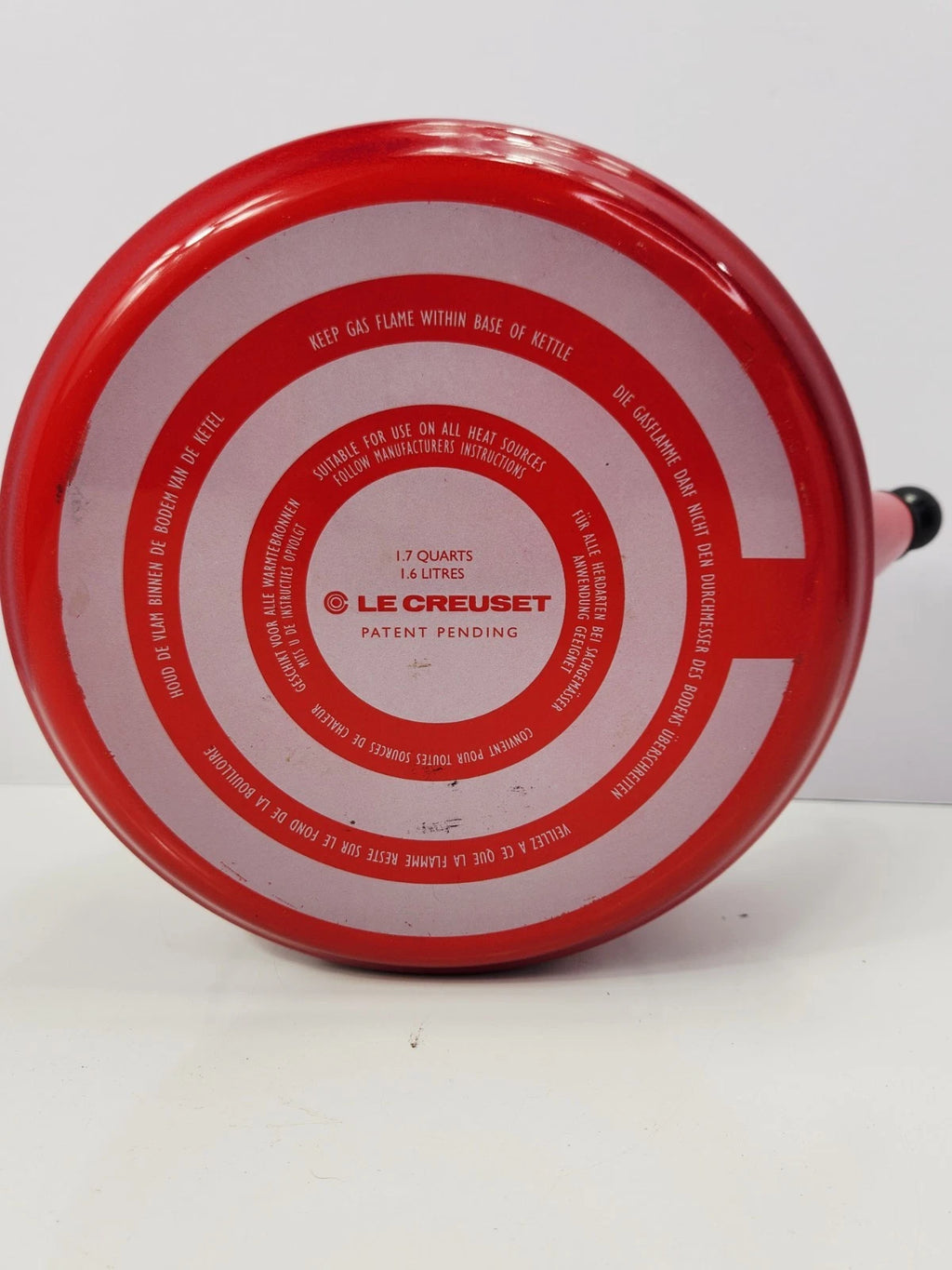 Le Creuset Vintage Tea Kettle Red 1.7 Quart  Whistling Teapot