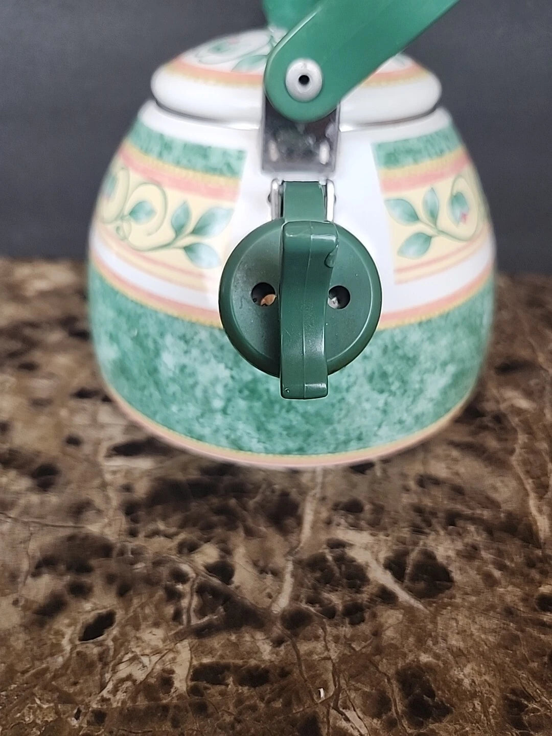 Pfaltzgraff French Quarter Tea Kettle Teapot Enamel on Steel Read Description