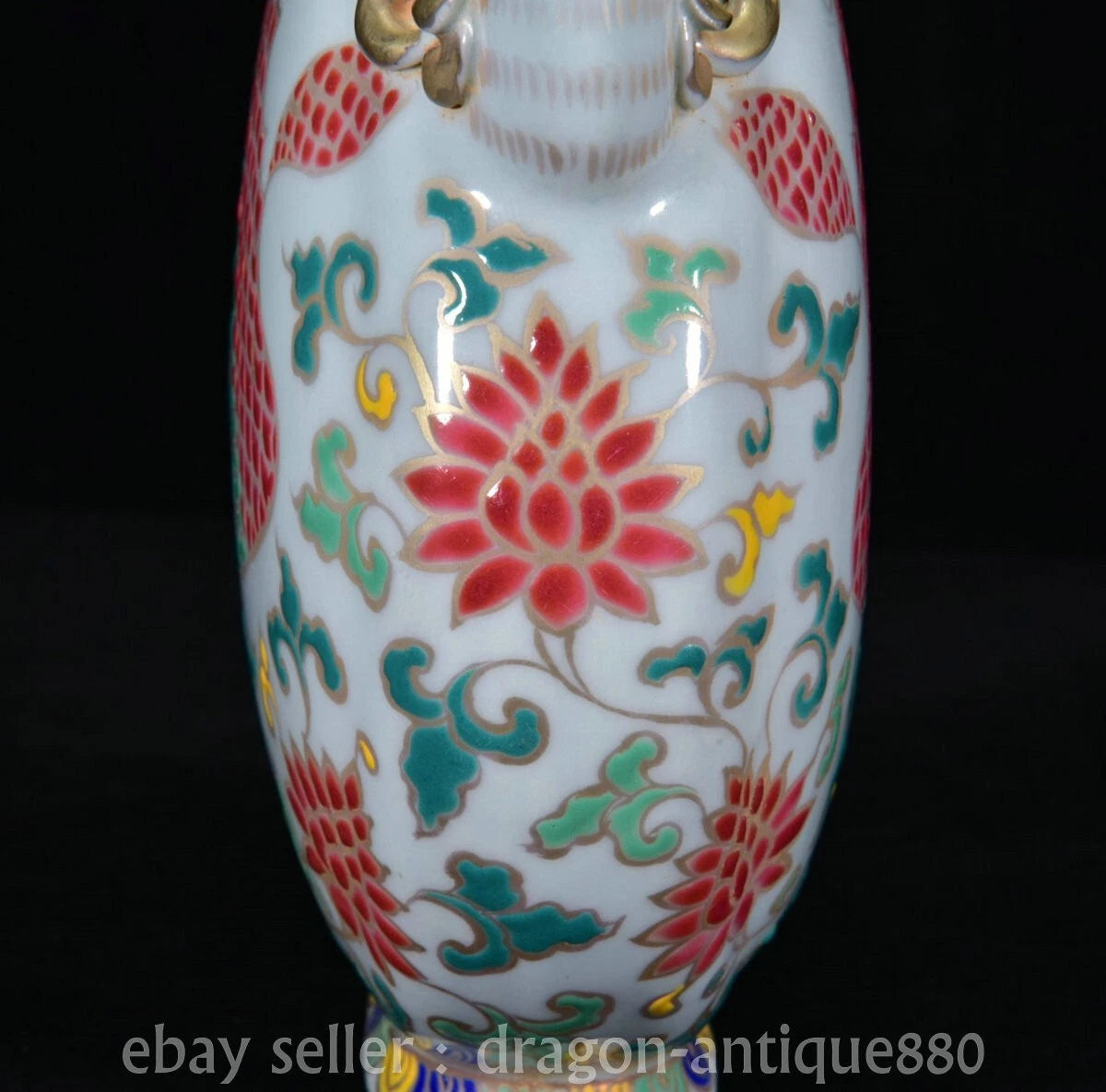 8.8" Old China Dynasty Colour Enamel porcelain Fengshui Phoenix Teapot Pot
