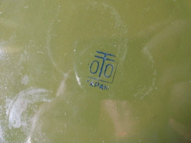 Vintage Green Enamel W/ Black Bail  Handle Made In Japan Teapot