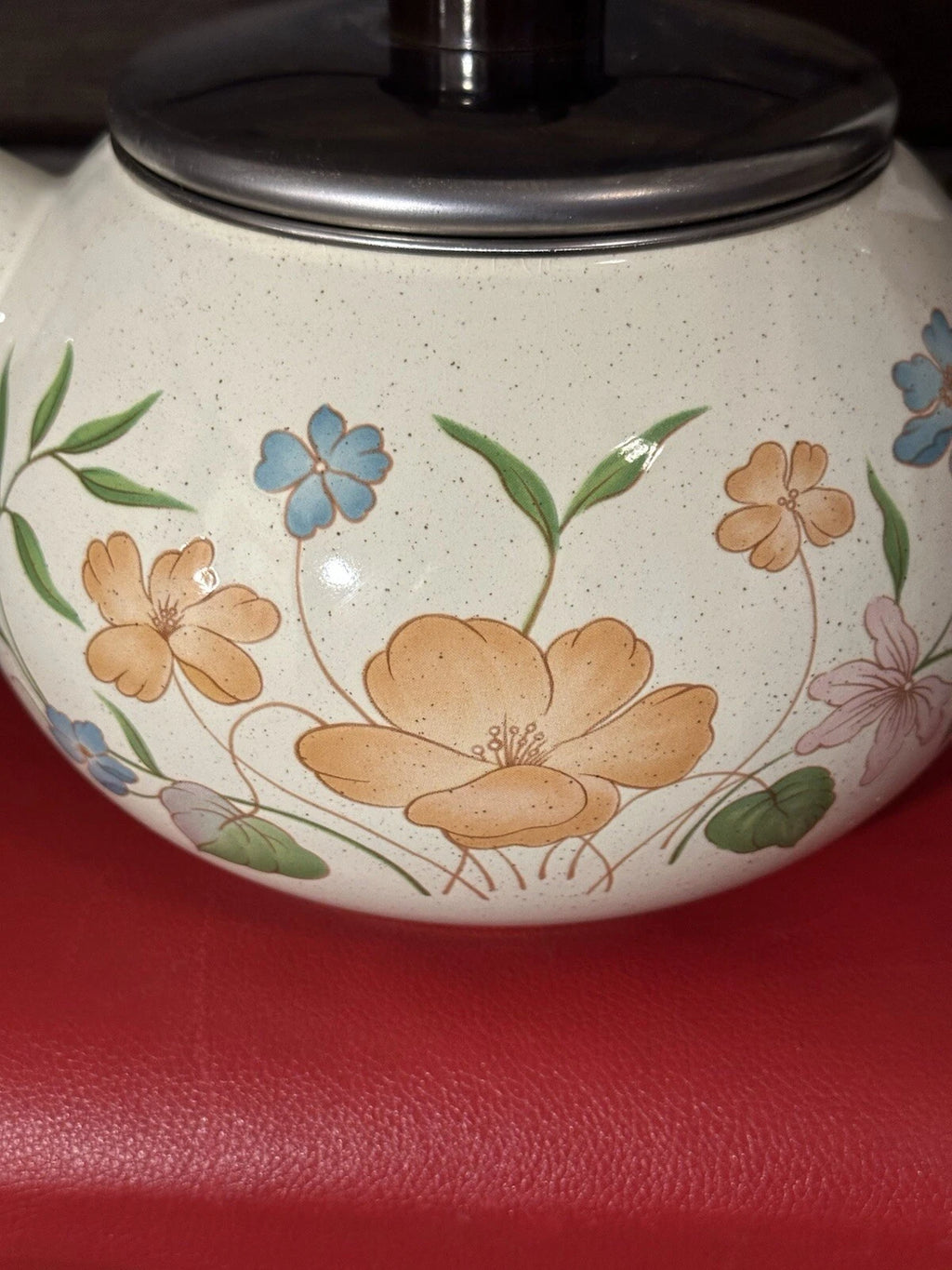 Vintage Large Teapot, Flowers,