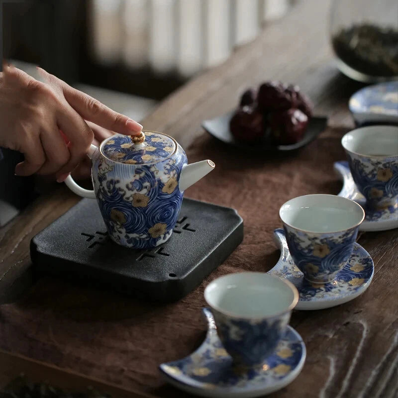 150ml Color Enamel Teapot Porcelain Tea Pot Chinese Kung Fu Tea Set Tea Service