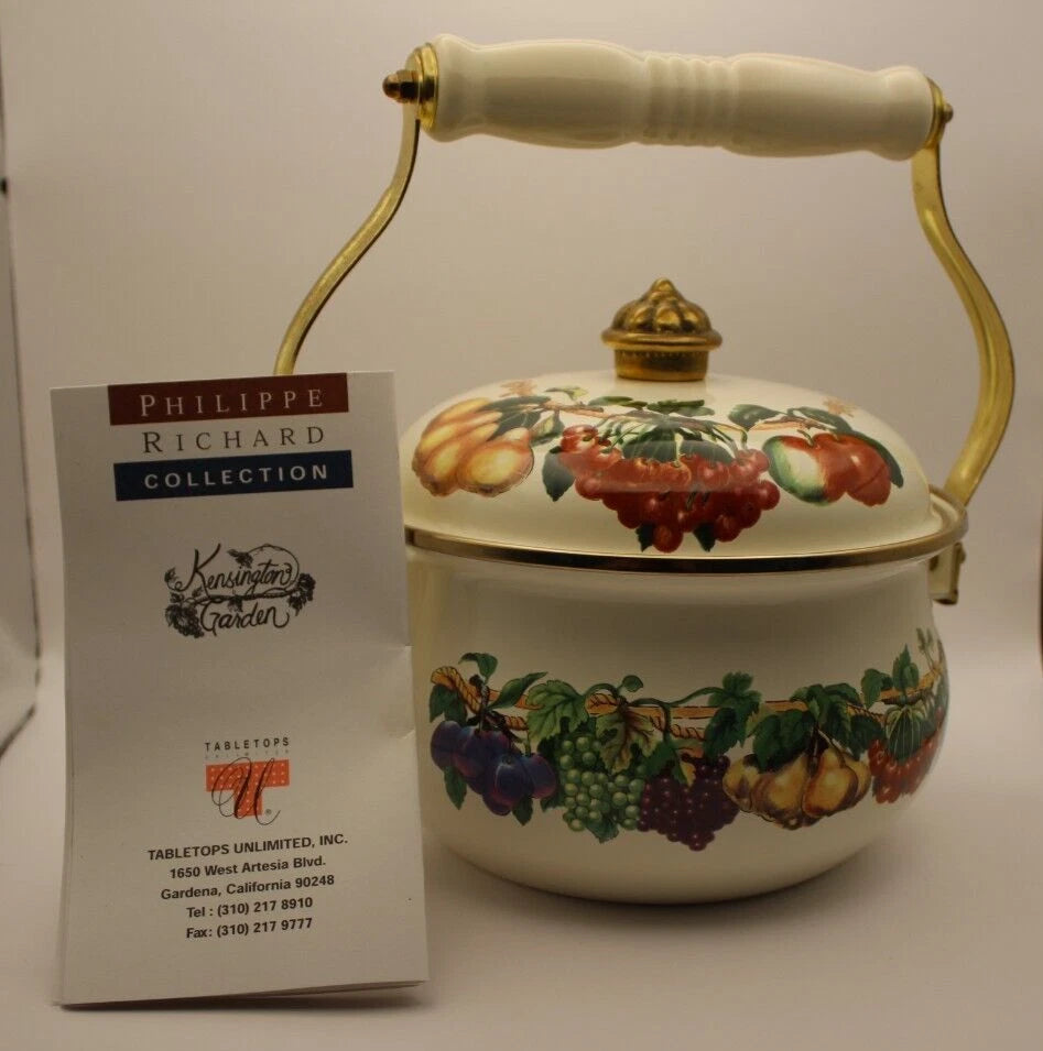 Tabletops Unlimited Phillippe Richard Kensington Garden Induction Teapot Kettle