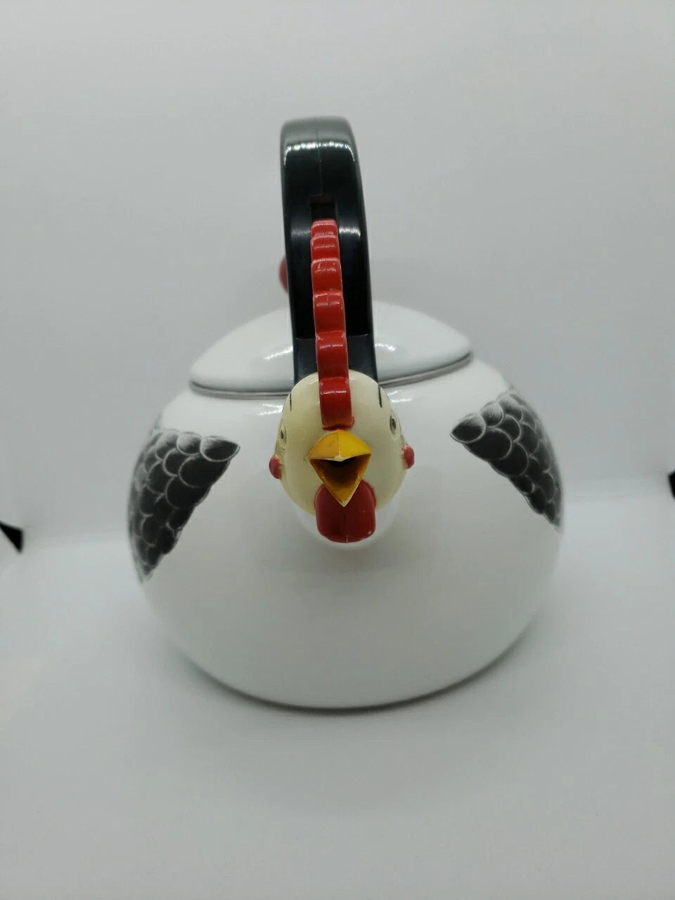 M. Kamenstein, Inc 1986 Enamel Rooster/Chicken Teapot Tea Kettle