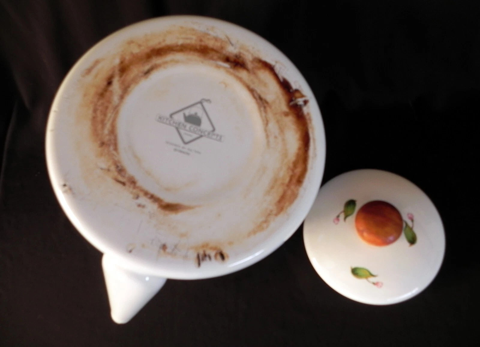 Vintage HIMARK Kitchen Concepts MALUS APPLES Enameled Tea Kettle Pot