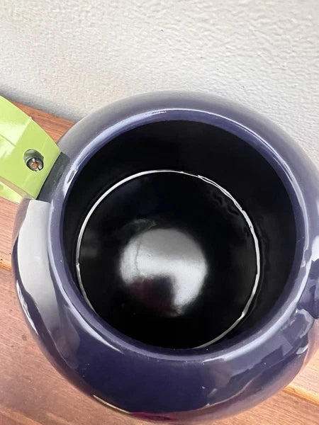 VTG Copco Eggplant Enamel  Tea Kettle,Teapot, Blue Green~Lid & Spout~ PRETTY!!