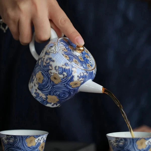 150ml Color Enamel Teapot Porcelain Tea Pot Chinese Kung Fu Tea Set Tea Service