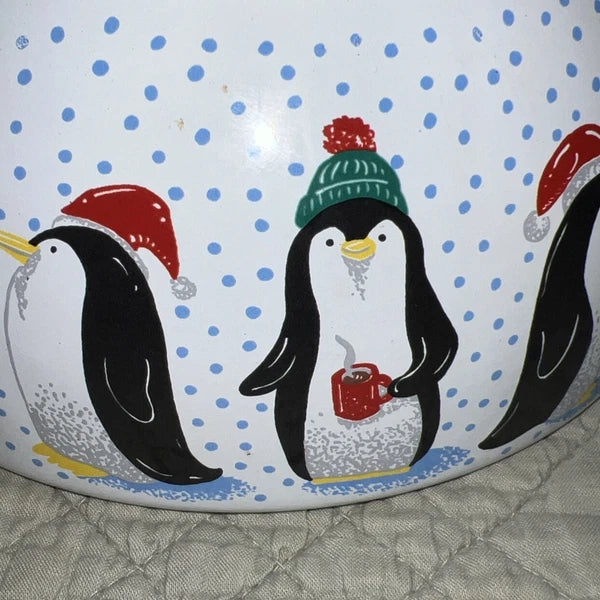 Polar Bear & Penguin 3 Qt Porcelain Enamel Roschko Teapot