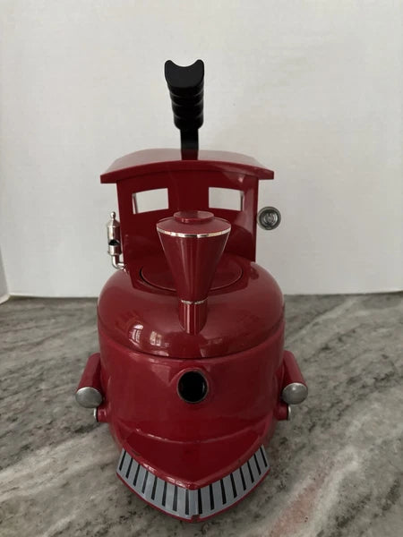 Vintage MKI Kamenstein Tea Kettle Pot World Of Motion Steam Engine Train 613 Red