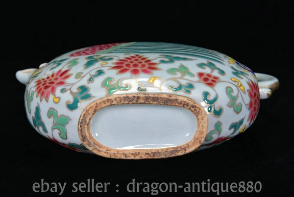 8.8" Old China Dynasty Colour Enamel porcelain Fengshui Phoenix Teapot Pot