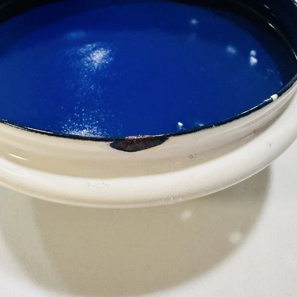 VINTAGE LENOX POPPIES ON BLUE METAL ENAMEL TEA POT KETTLE 8 CUP USA RARE