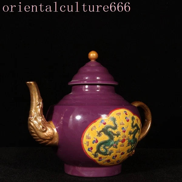 China Dynasty cloisonne enamel porcelain gilt dragon Pattern Tea makers Tea Pot