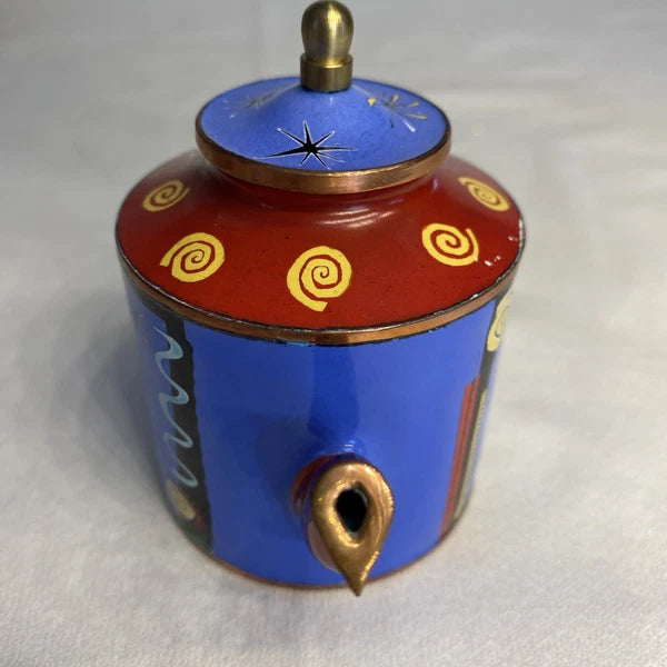 Charlotte Di Vita Bass Drummer Minature Teapot Enamel Numbered