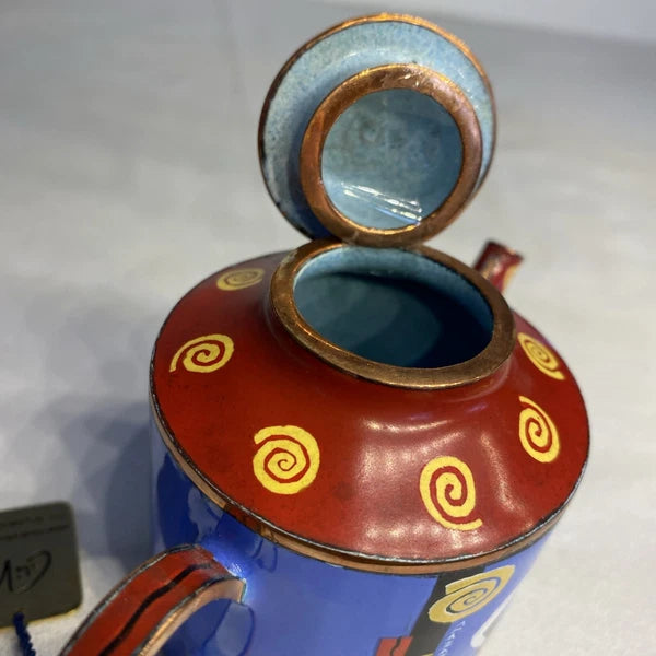 Charlotte Di Vita Bass Drummer Minature Teapot Enamel Numbered