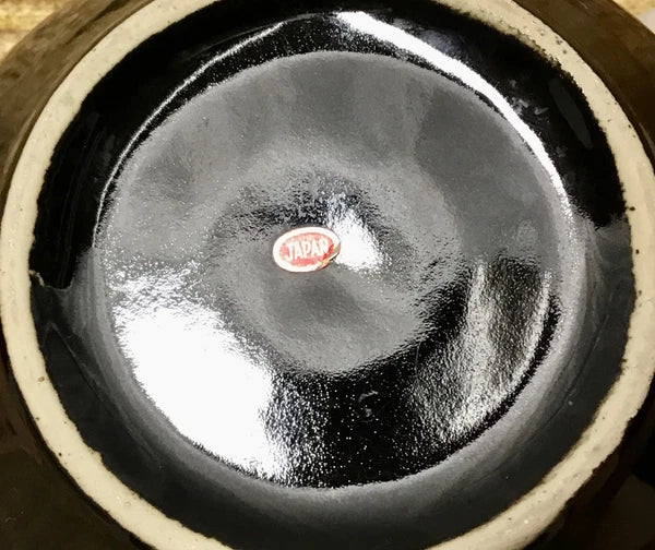 Vintage Made in Japan Teapot Enamel And Hand Painted Japanese Symbols