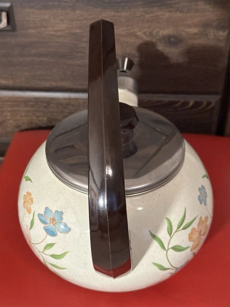 Vintage Large Teapot, Flowers,