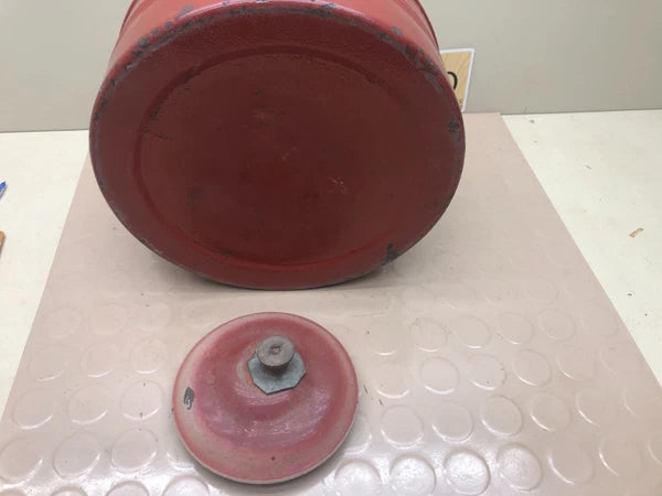 Vintage Enamelware? Tea Kettle Teapot with Wooden Handle