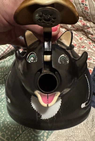 Vintage Rare MM Kamenstein Novelteas TeaCatty Cat Head Whistling Tea Pot