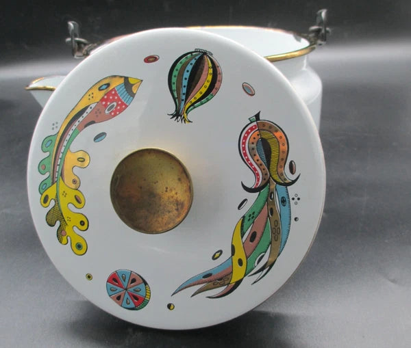 Vintage George Briard Enamel Teapot-Indian Corn