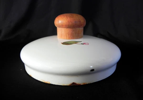 Vintage HIMARK Kitchen Concepts MALUS APPLES Enameled Tea Kettle Pot