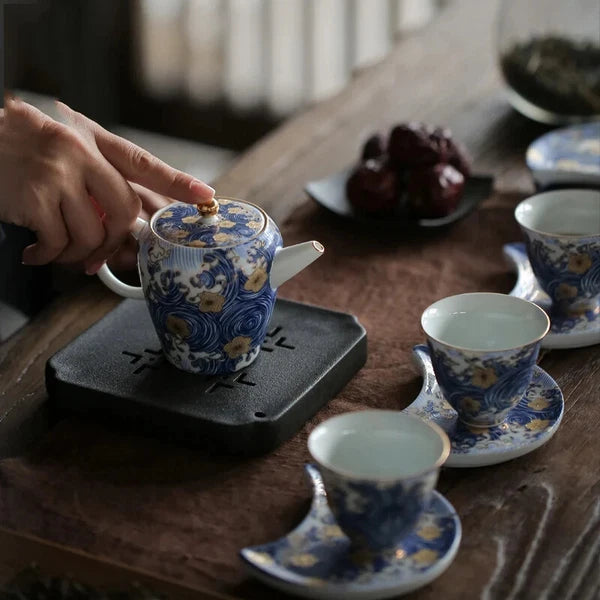 150ml Color Enamel Teapot Porcelain Tea Pot Chinese Kung Fu Tea Set Tea Service