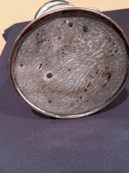 Vintage Gray Agateware Cowboy/Camping Teapot