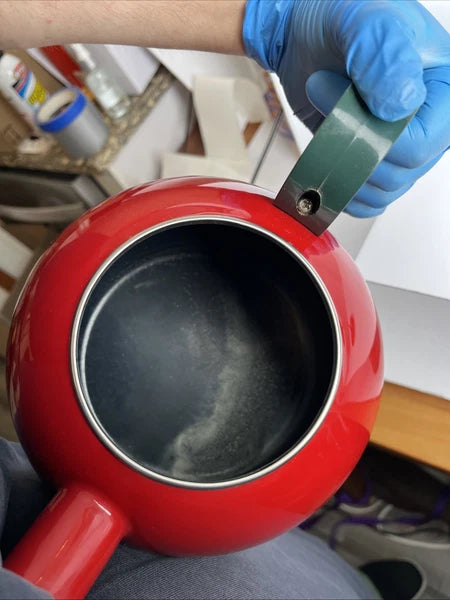 COPCO Red Apple Enamel Teapot Kettle Coffee Pot Kettle 2.5 Qt - Vintage