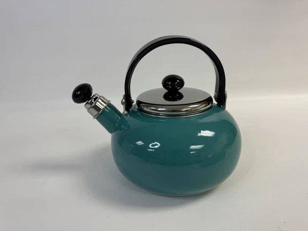 Copco Prestige 2.4l Tea Kettle Teal Blue Enamel Whistling Tea Pot - NEW in Box