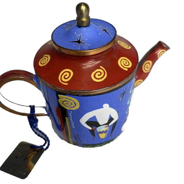 Charlotte Di Vita Bass Drummer Minature Teapot Enamel Numbered