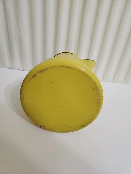 Vintage Yellow Enamel Teapot