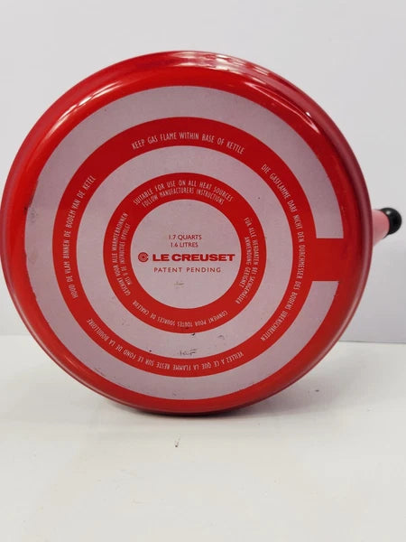 Le Creuset Vintage Tea Kettle Red 1.7 Quart  Whistling Teapot