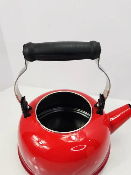 Le Creuset Vintage Tea Kettle Red 1.7 Quart  Whistling Teapot