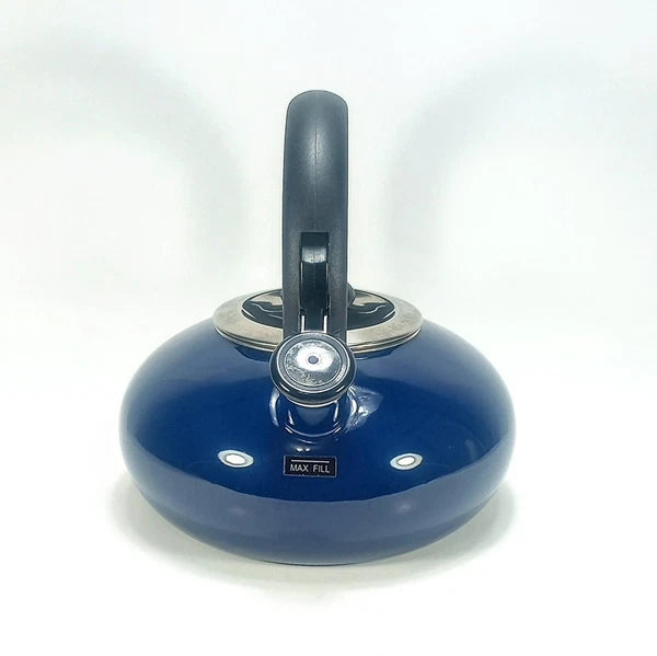 Copco Cobalt Blue Enamel Whistling Tea Kettle Teapot Copco 0704