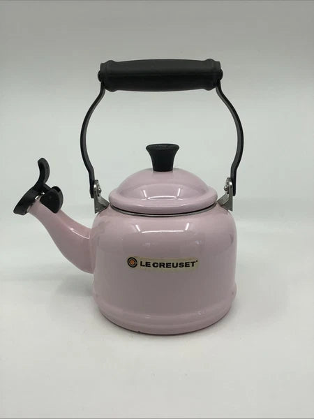 Le Creuset Pink Enamel Whistling Tea Kettle 1.25 Quart