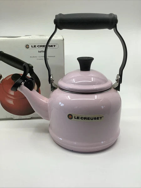 Le Creuset Pink Enamel Whistling Tea Kettle 1.25 Quart