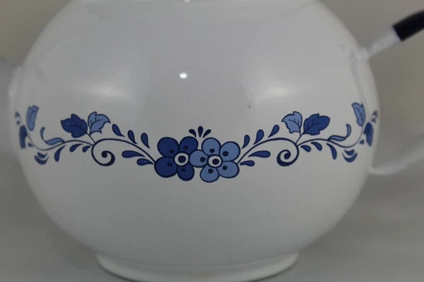 Antique Teapot Of Metal Enamel or Porcelain Metallic, Shabby Chic - Years 50-60