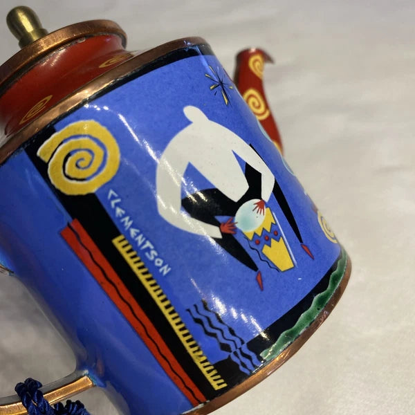 Charlotte Di Vita Bass Drummer Minature Teapot Enamel Numbered