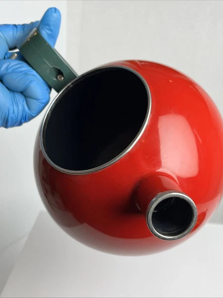COPCO Red Apple Enamel Teapot Kettle Coffee Pot Kettle 2.5 Qt - Vintage